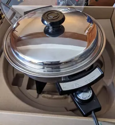 VTG Lifetime Electric Skillet Regular AND Dome Lids Included Nice Condition!! • $83.44