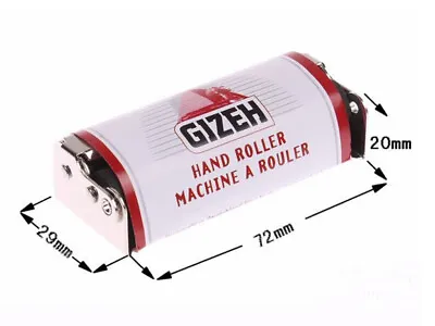 Gizeh 70mm Metal Easy Handroll Tobacco Hand Rolling Machine Cigarette Maker Tool • $5.29