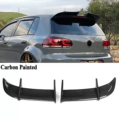 $49.79 • Buy Carbon Fiber Look For VW Golf 6 MK6 GTI R 2010-2013 Rear Roof Trunk Lip Wing