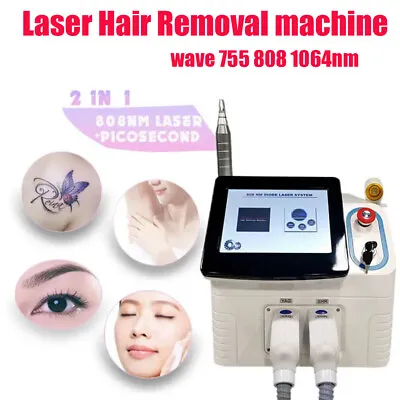 2 In 1 Hair Remover Tattoo Removal Elight SHR IPL ND Yag Laser Beauty Machine • $1275.95