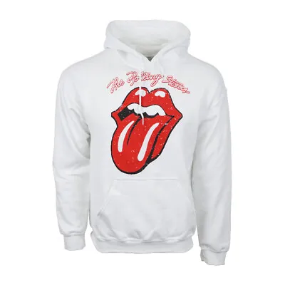 $19.75 • Buy The Rolling Stones Mens White Pullover  Hoody 
