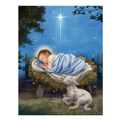 Advent Calendar Greeting Card Christ Child Size 5in W X 7in H Pack Of 12 • $59.99