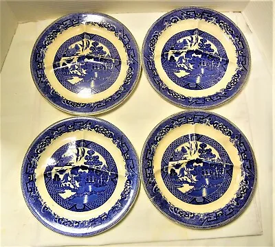 ANTIQUE & RARE W R MidWinter Blue Willow Dinner Plates Sections England 11  • $26.55
