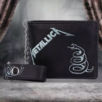 Officially Licensed Metallica Black Album Wallet With Chain Boxed Gift • £29.99