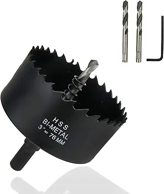 Hole Saw 3-Inch Dia Hole Cutting Drill Bit For Drilling Holes In Wood • $11.70