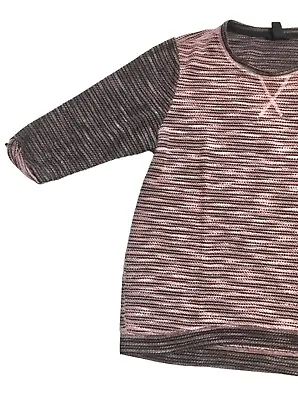H&M Womens 3/4 Cuff Sleeve Texture Marl Pullover Raglan Sweatshirt Top Medium M • $3.60