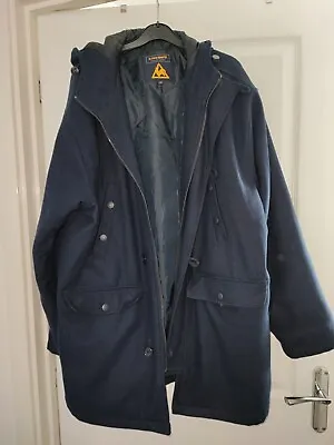 Vintage Le Coq Sportif Navy Blue Lined Duffle Coat Mens XL Very Good Condition. • £14.99