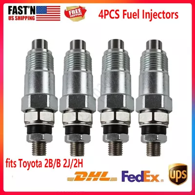 4PCS Diesel Fuel Injectors 093500-1800 23600-56011 Fits Toyota 2B/B 2J/2H New • $83.67