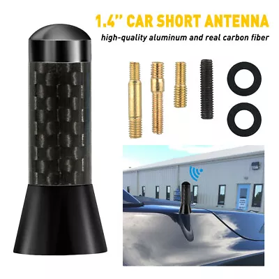 Carbon Car Fiber Radio Antenna Stereo FM AM Short For Stealth Motorcycle Truck • $7.99