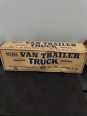 Vintage Marx Toy Box Only Deluxe Van Trailer Truck • $19.99