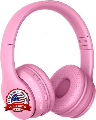 Audifonos Auriculares Para Niñas Bluetooth Rosa Con Orejas Plegables Calidad NEW • $49.99