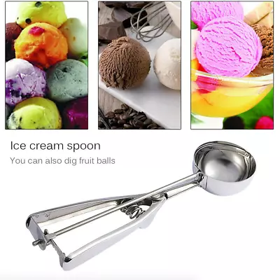 Ice Cream Scoop Scooper Mash Potato Cookie Dough Stainless Steel Spoons 5cm • £6.99