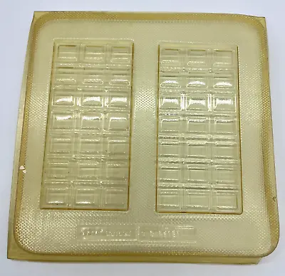 Vintage Oringer Double Chocolate Bar 11  Plastic Candy Chocolate Mold Sheet • $15.95