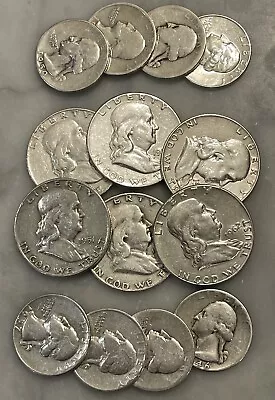 $5 Face 90% Silver (6) Franklin Half Dollar (8) Quarters - Choose How Many Lots! • $116.95