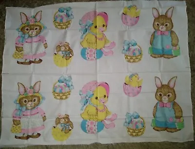 $79.95 • Buy Vintage HALLMARK CARDS Cut And Sew Easter Basket Bunny Rabbits Ducks & Chickens