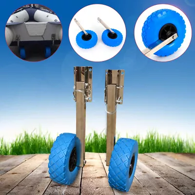 £69 • Buy For Kayak Yacht Dinghy 10x3'' Premium Inflatable Boat Launching Wheels Easy Fold