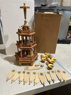 Lillian Vernon? Christmas Nativity Carousel Windmill Pyramid 3 Tier Working? Par • $59.95