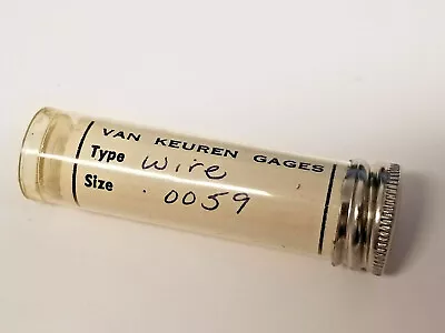 Van Keuren Wire Pin Gage 0.0059 Tolerance X +/- • $10.99