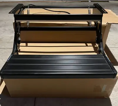 Caravan Rv Camper Trailer Aluminuim Single Step Black With Blue Led Light • $189