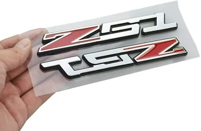 2Pcs Z51 Emblem Badge 3D Nameplate Letter Fit For C5 C6 C7 Corvette (Chrome/Red) • $28.99