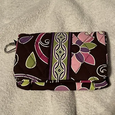 Vera Bradley Brown Pink Green Pattern Purslet 💖 Design • $10.99