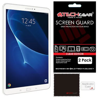 2 Pack TECHGEAR Screen Protector Covers For Samsung Galaxy Tab A 10.1 T580 /T585 • £2.95