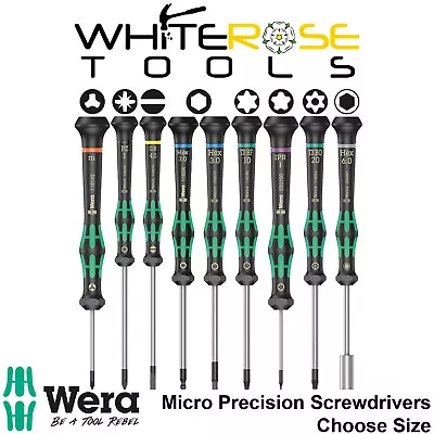 Wera Micro Precision Screwdrivers Kraftform Slotted Phillips Torx Pozi Nutdriver • £8.35