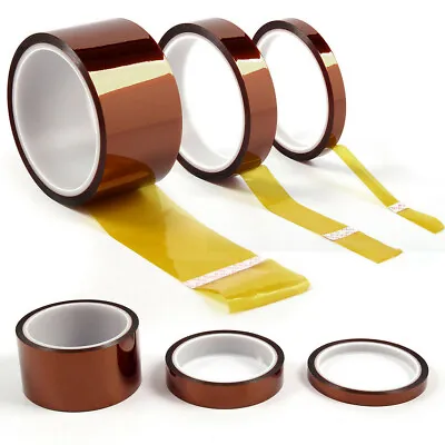 High Temperature Heat Resistant Polyimide (Kapton) Tape 6/8/15/25mmx33m (100ft) • £2.27