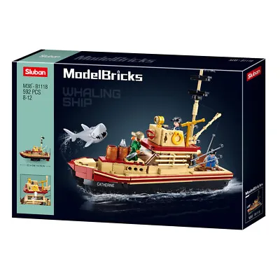 Sluban M38-B1118 Model Bricks | Whaling Ship 592 Pieces *NEW* • £34.37