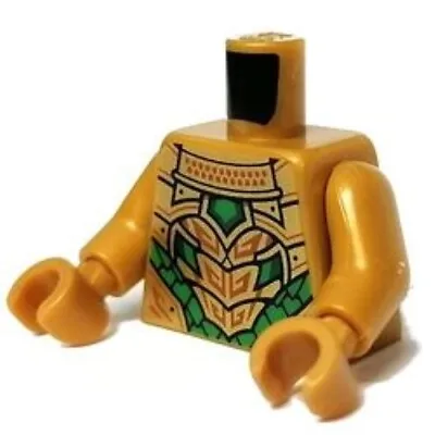 Lego Pearl Gold Torso Plate Armor Green Scales Part 973pb4824c01 Lloyd Ninjago • $5.11