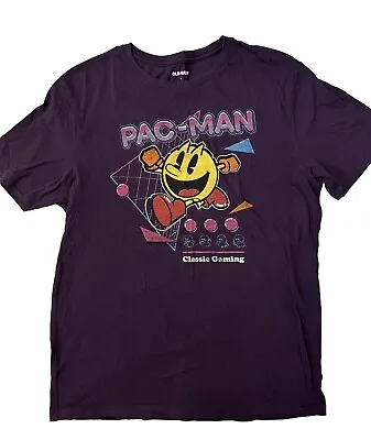 Old Navy Pac Man T Shirt Mens Medium Purple Short Sleeve Crew Neck • $12