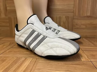 RARE🔥 Sz 11 - Adidas Taekwondo Martial Arts Slip On Shoes White Leather ATLX01 • $75