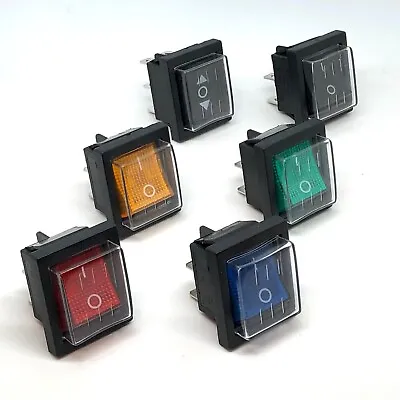 Waterproof Rocker Boat Switch AC250V/15A 125V/20A Color Light US Seller • $5.90