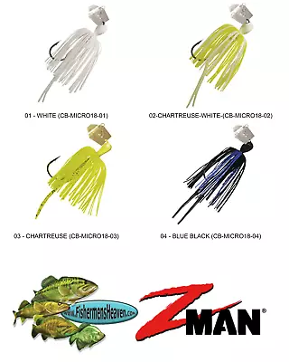 Z-MAN Chatterbait Micro 1/8oz Bladed Vibrating Swim Jig CB-MICRO18 Any 4 Colors • $6.95