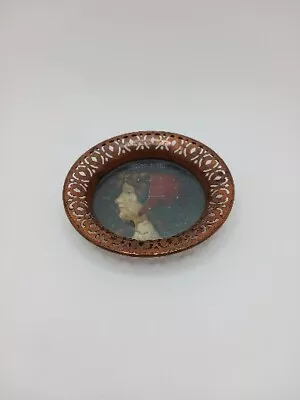 Vintage S. STERNAU & CO 4  TRINKET  DISH VICTORIAN STYLE Portrait And Dish Worn • $25