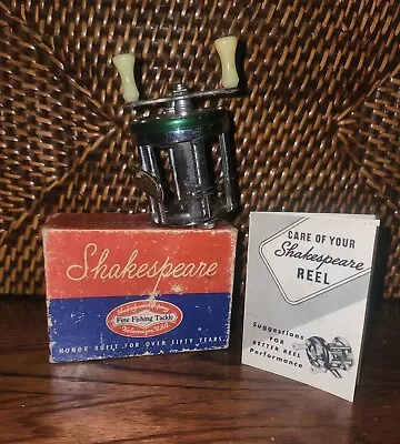 Vintage Shakespeare Marhoff 1964 Baitcasting Reel Nickel Silver W/original Box • $10.99