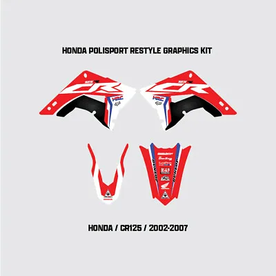 Honda Polisport Restyle Graphics Set  Cr125 Cr250 2002 2003 2004 2005 2006 2007 • $62.95