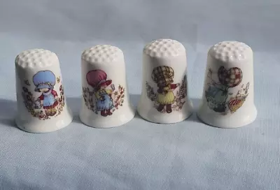 4 Bone China Holly Hobbie Thimbles #R410 • £4.99