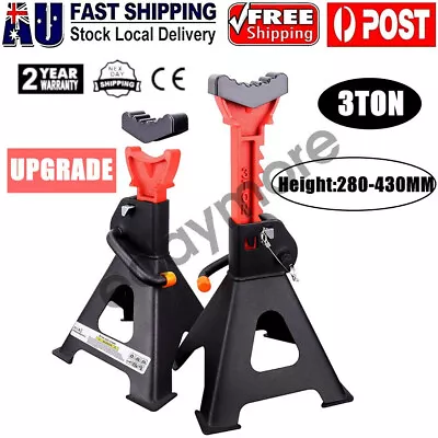 3T 3000kg Heavy Duty Car Jack Stand Floor Lifting Ratchet  Adjustable Hoist Iron • $52.99