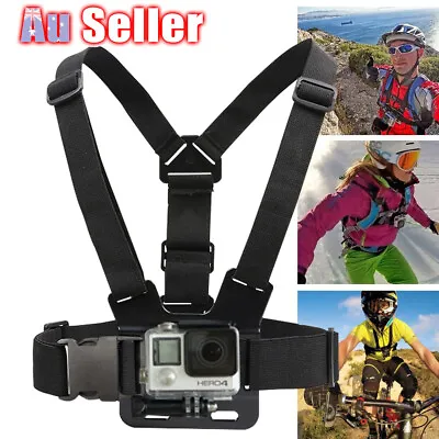 $11.99 • Buy Compatible With GoPro Hero Adjustable Elastic Chest Camera Strap Harness Mount
