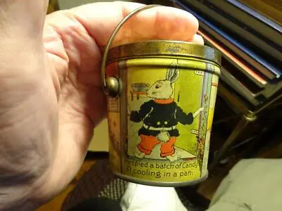 Vintage  PETER COTTONTAIL CANDY TIN PAIL  VG Lovell & Covel BOSTON MASS. 3 OZ • $499.99