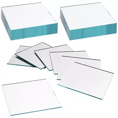 50 Pack Square Glass 3 Inches Mirror Tiles For DIY Craft Projects Art Supplies • $19.99