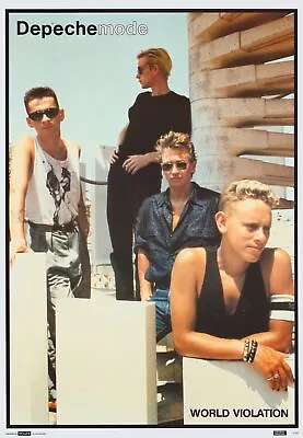 Vintage Depeche Mode World Violation Splash Poster 35 X 24 • $170.33