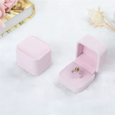 Diamond Ring Box White Colorful Velvet Jewelry Gift Wedding Proposal Engagement • $10.29