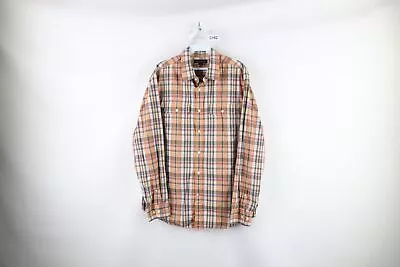 Banana Republic Mens Large Double Pocket Collared Button Shirt Plaid Cotton • $26.95