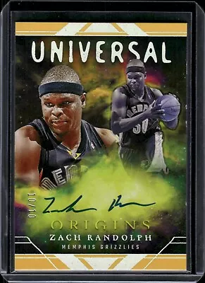 Zach Randolph 2023-24 Panini Origins Universal Auto Gold 10/10 Grizzlies • $26