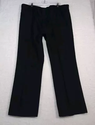 Vintage Wrangler Pants Mens 46x30 Black Polyester Wrancher Western 82BK USA Made • $22.50