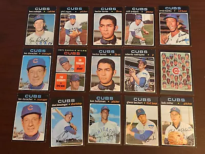 Vintage 1970 Lot Of 15 T.C.G Topps Baseball Chicago Cubs  • $4