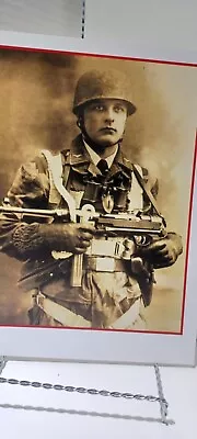 Fallschimjager/ Luftwaffe/ Paratrooper/mp40 Formal Portrait 8x10. Full Gear. 3 • $9