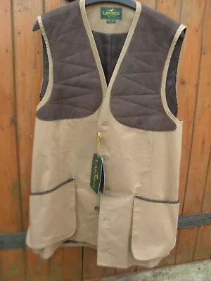 Laksen Shooting Vest Cottonwoods Leigh Vest Camel Small Brand New And Unworn • £54